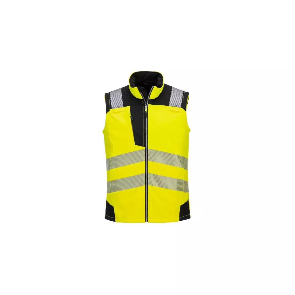 Portwest PW325YBR, Hi-Vis Softshell Gilet (3L), Yellow/Black, image 1, gallery thumbnail