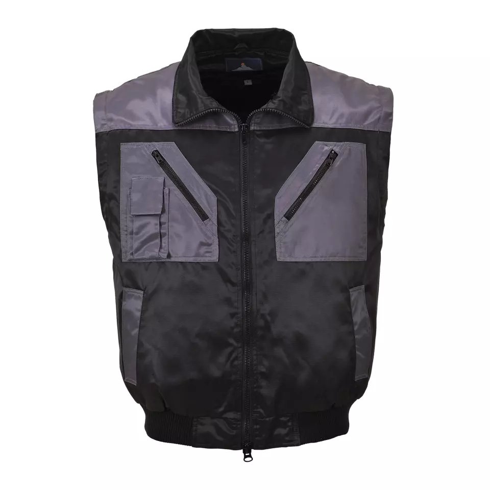 Portwest PJ20BYR, Two Tone Pilot Jacket, Black/Grey, image 4, gallery thumbnail
