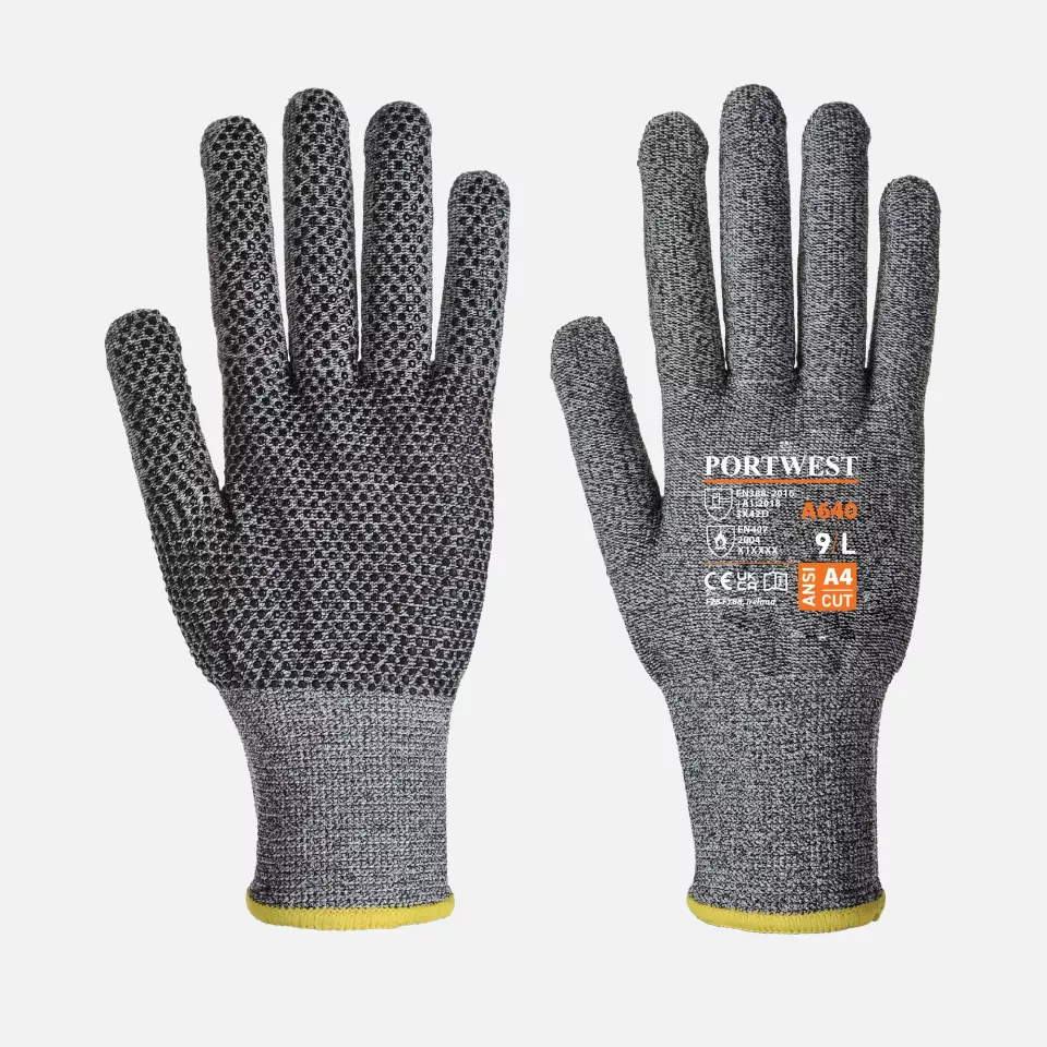 Portwest A640G7R, Sabre-Dot Glove, Grey, image 3, gallery thumbnail