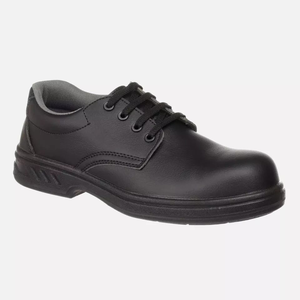 Portwest FW80BKR, Steelite Laced Safety Shoe S2 FO SR, Black, image 1, gallery thumbnail