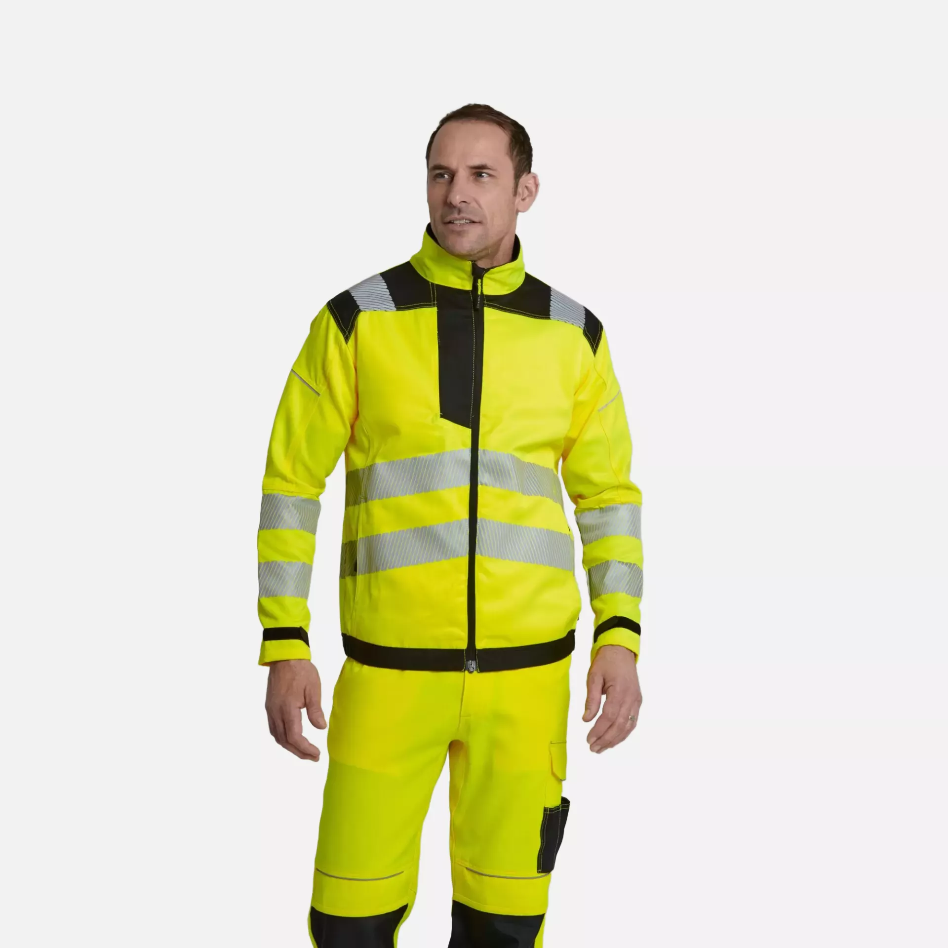 Portwest T500YBR, PW3 Hi-Vis Work Jacket, Yellow/Black, image 8