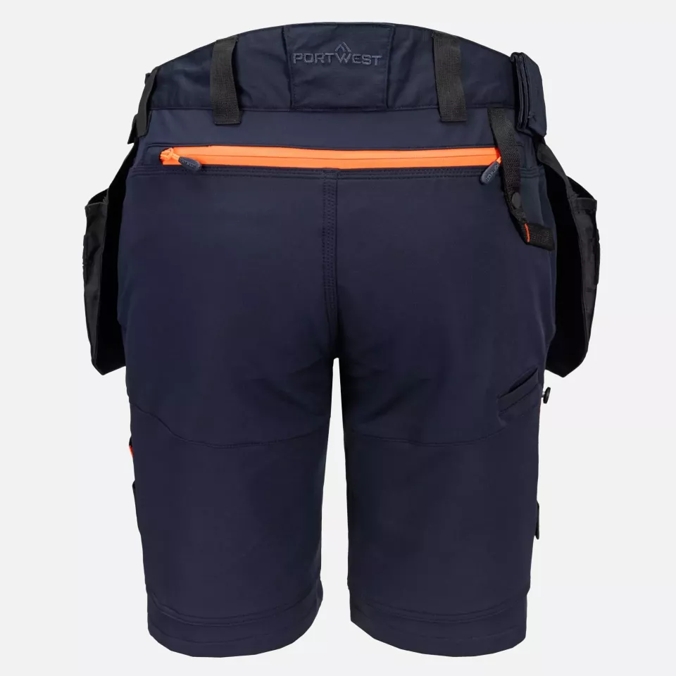 Portwest DX444DNR, DX4 Detachable Holster Pocket Shorts, Dark Navy, image 2, gallery thumbnail