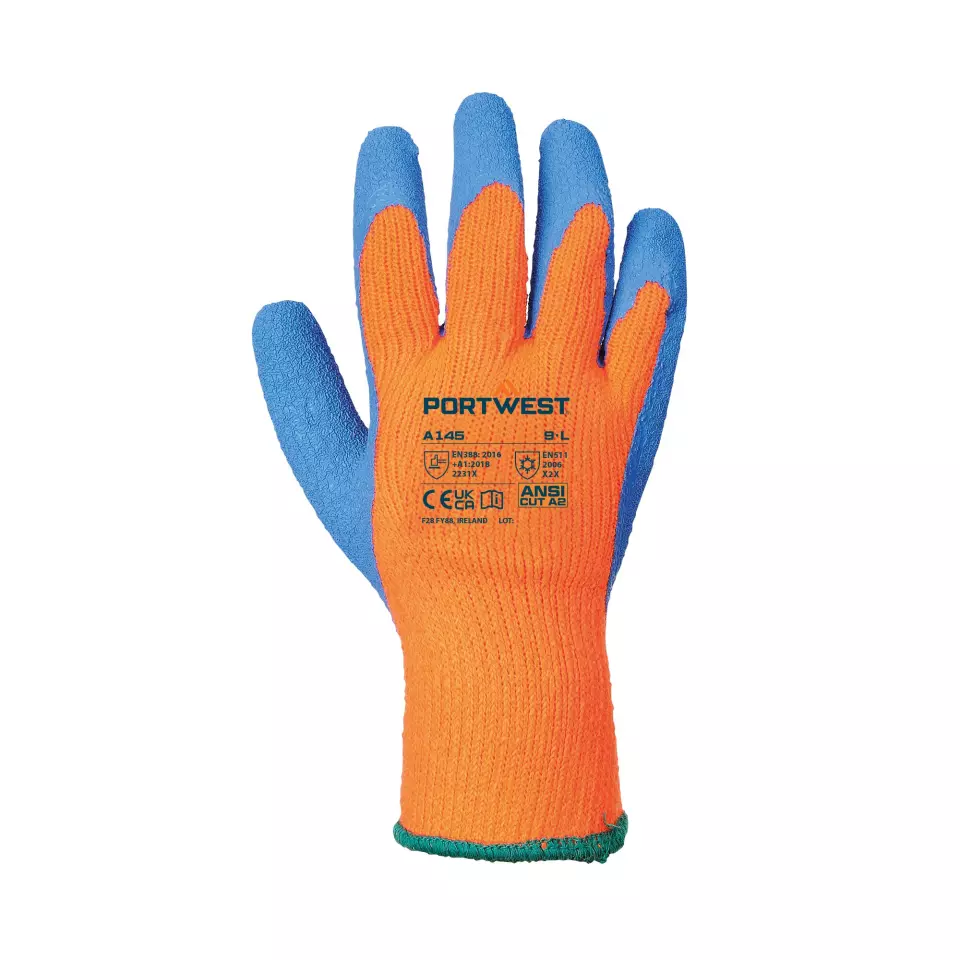 Portwest A145OBL, Cold Grip Glove, Orange/Blue, image 1, gallery thumbnail