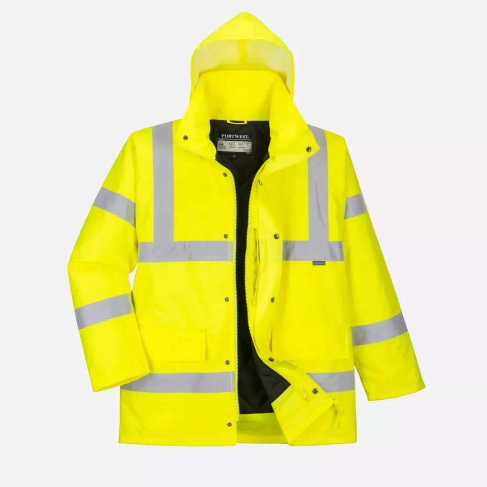 Portwest S461YER, Hi-Vis Breathable Winter Traffic Jacket, Yellow, image 1, gallery thumbnail