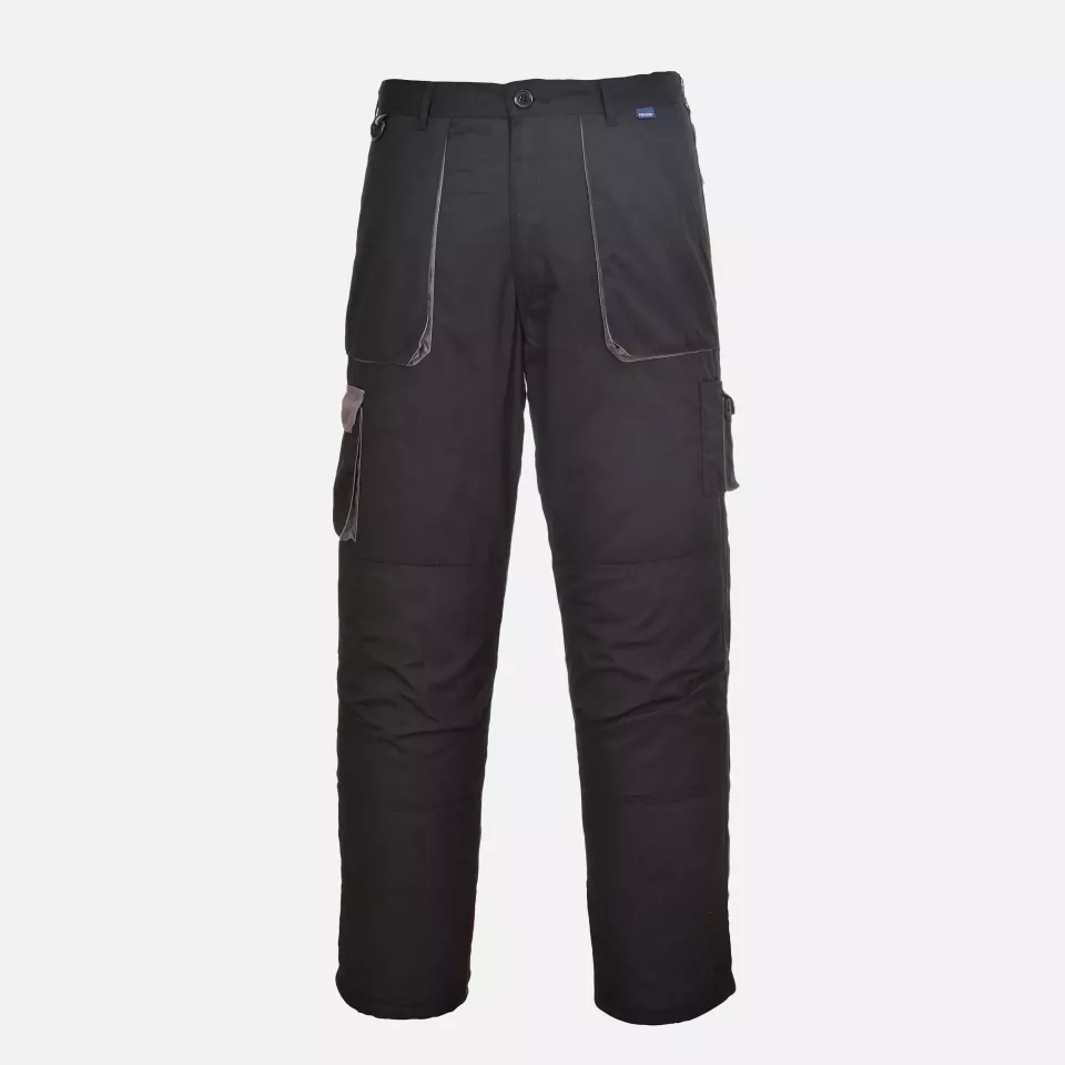 Portwest TX11BKT, Texo Contrast Trousers, Black Tall, image 1, gallery thumbnail