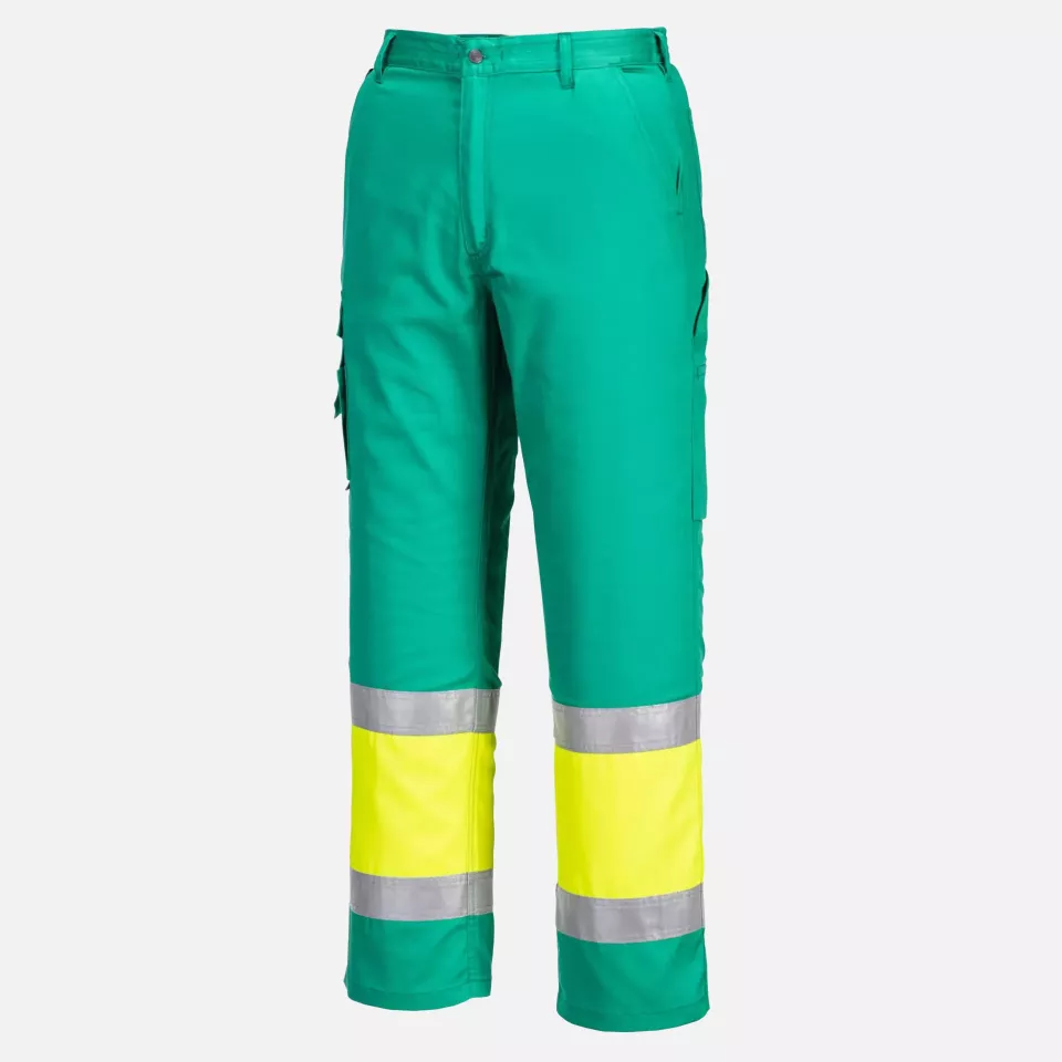 Portwest L049YTR, Leichte Warnschutz-Kontrast-Servicehose Klasse 1, Gelb/Petrol, image 3, gallery thumbnail