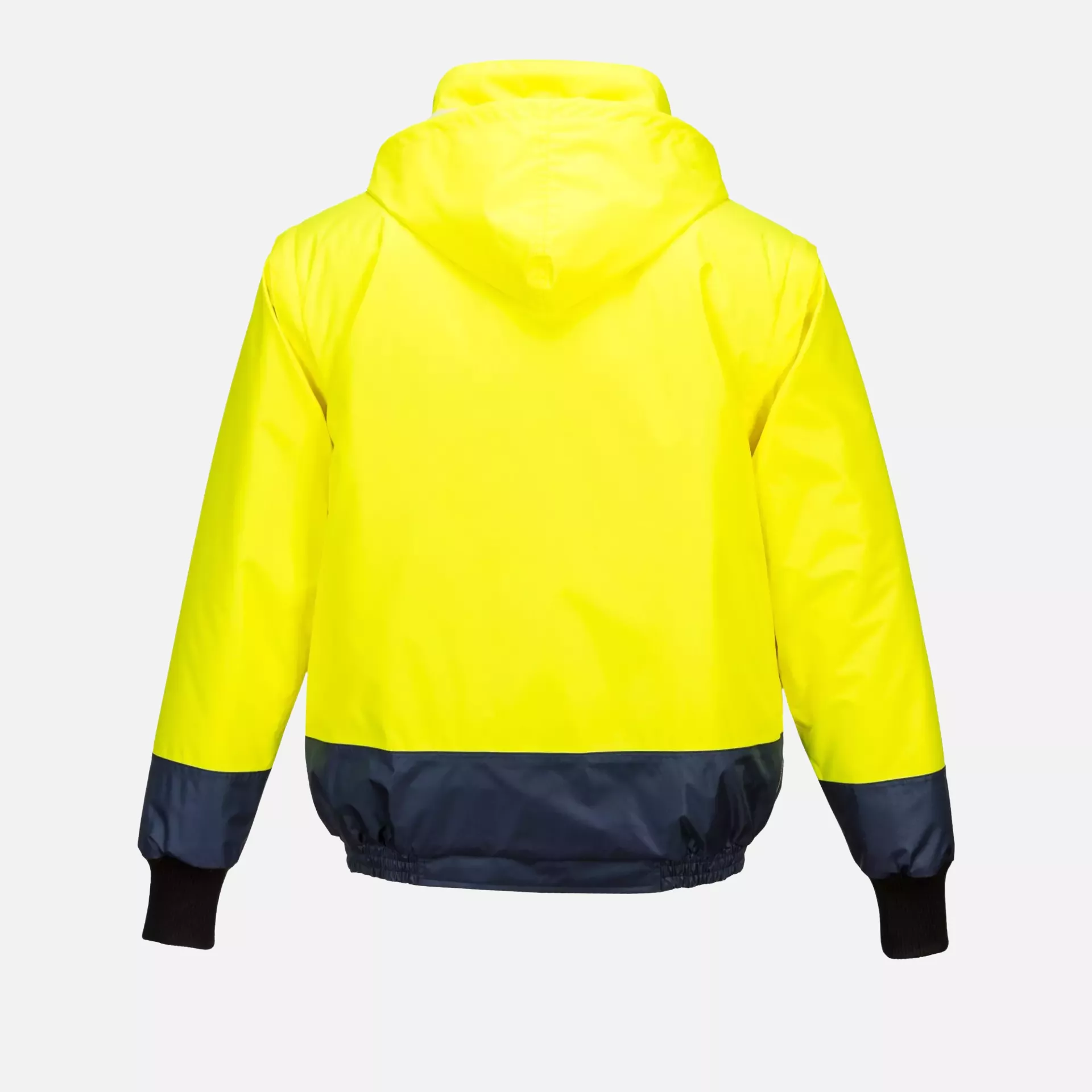 Portwest C464YNR, Hi-Vis 2-in-1 Contrast Essential Lite Bomber Jacket, Yellow/Navy, image 4