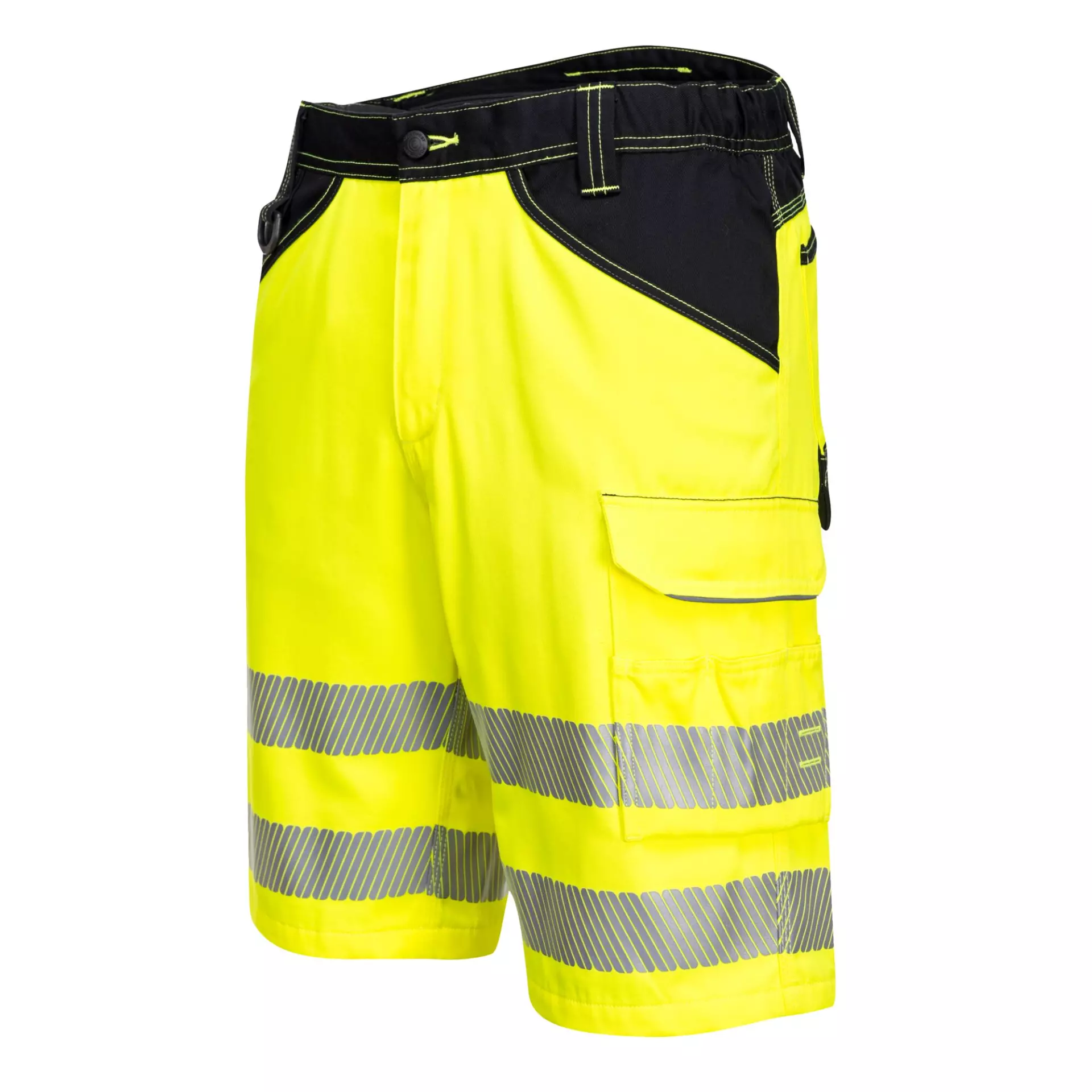 Portwest PW348YBR, PW3 Hi-Vis Shorts, Yellow/Black, image 4