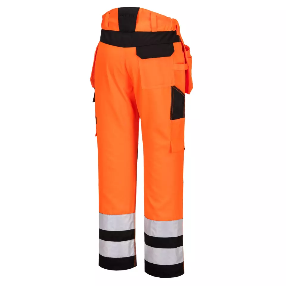 Portwest PW242OBR, PW2 Hi-Vis Holster Pocket Trousers, Orange/Black, image 5, gallery thumbnail
