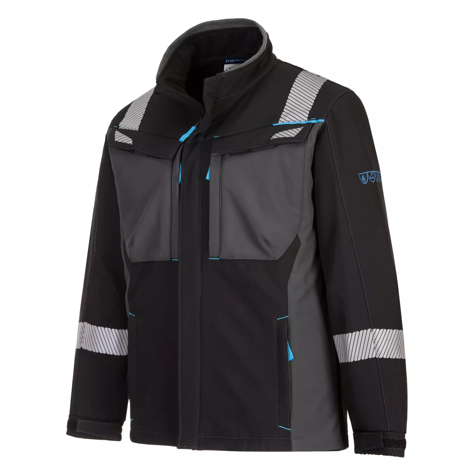 Portwest FR704BKR, WX3 FR Modaflame Softshelljacke, Schwarz, image 3