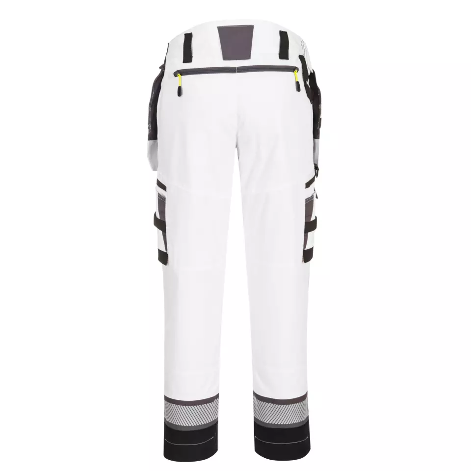 Portwest DX440WGR, DX4 Detachable Holster Pocket Trousers, White/Grey, image 2, gallery thumbnail