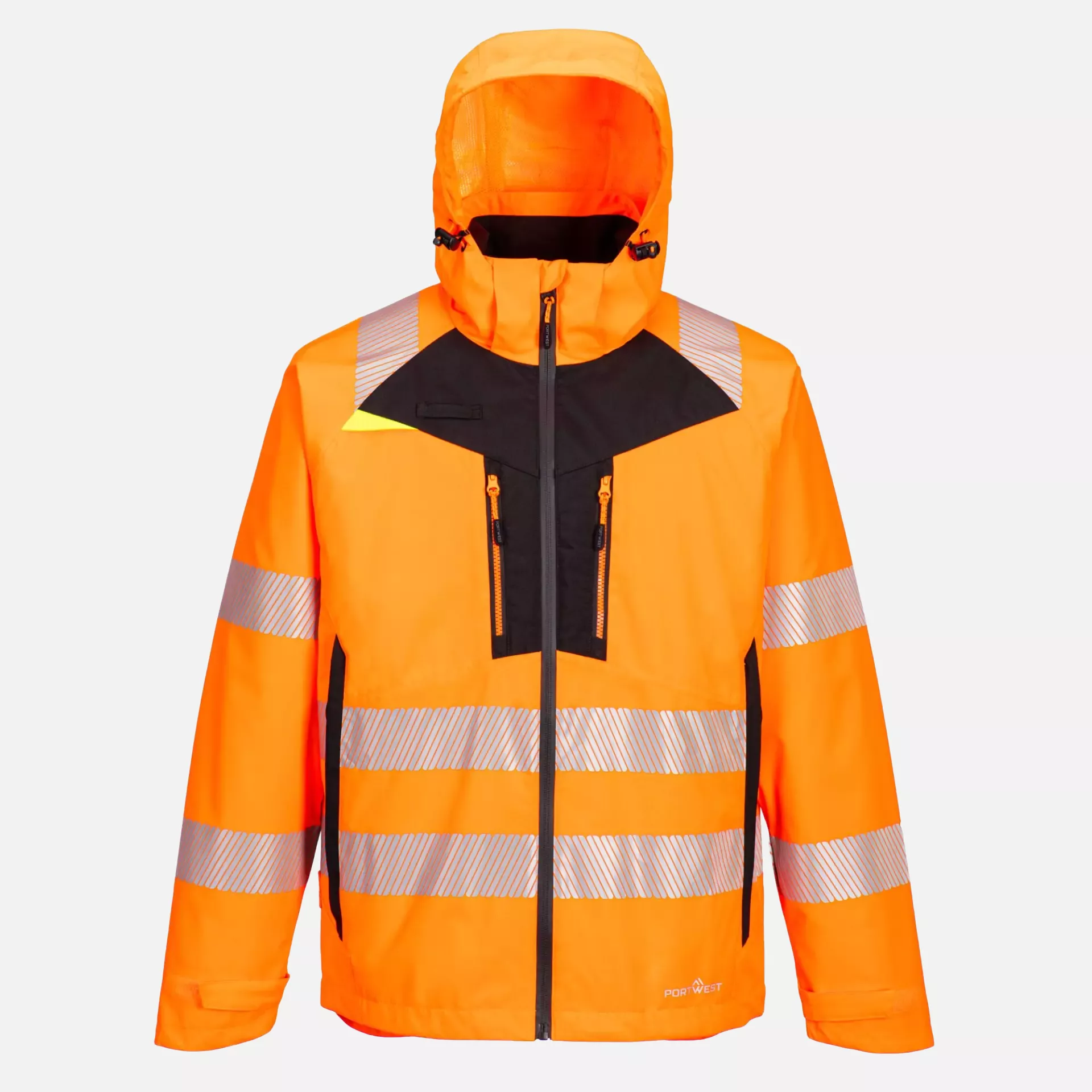 Portwest DX466OBR, DX4 Hi-Vis 4-in-1 Jacket, Orange/Black, image 1