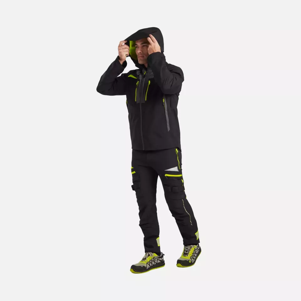 Portwest DX463BKR, DX4 Rain Jacket, Black, image 4, gallery thumbnail