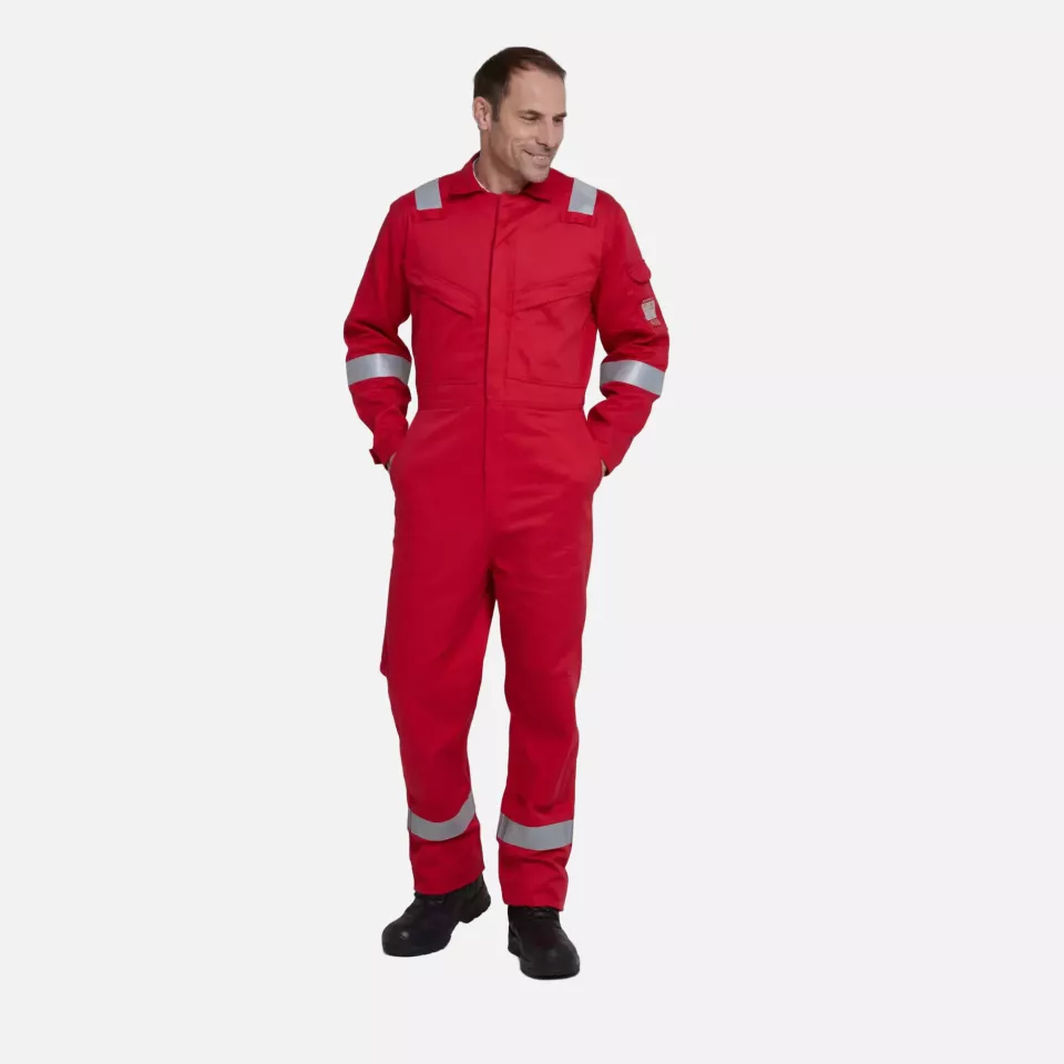 Portwest FR21RER, Bizflame Work Flammhemmender Superleichter Antistatischer Overall, Rot, image 5, gallery thumbnail