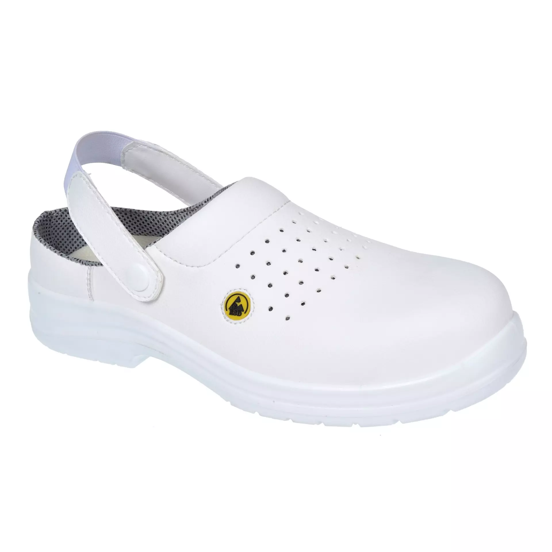 Portwest FC03WHR, Compositelite ESD Perforated Safety Clog SB AE, White, image 1