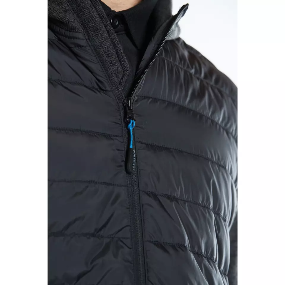 Portwest T832GMR, KX3 Hybrid Baffle Jacket, Grey Marl, image 4, gallery thumbnail