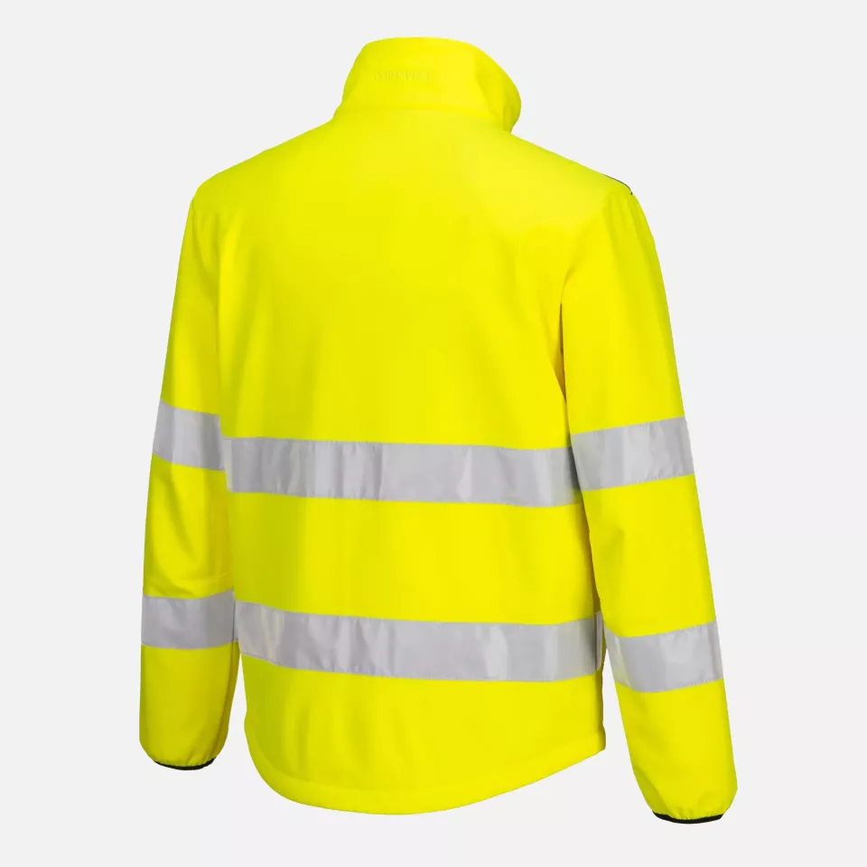 Portwest PW275YBR, PW2 Hi-Vis Softshell (2L), Yellow/Black, image 4, gallery thumbnail