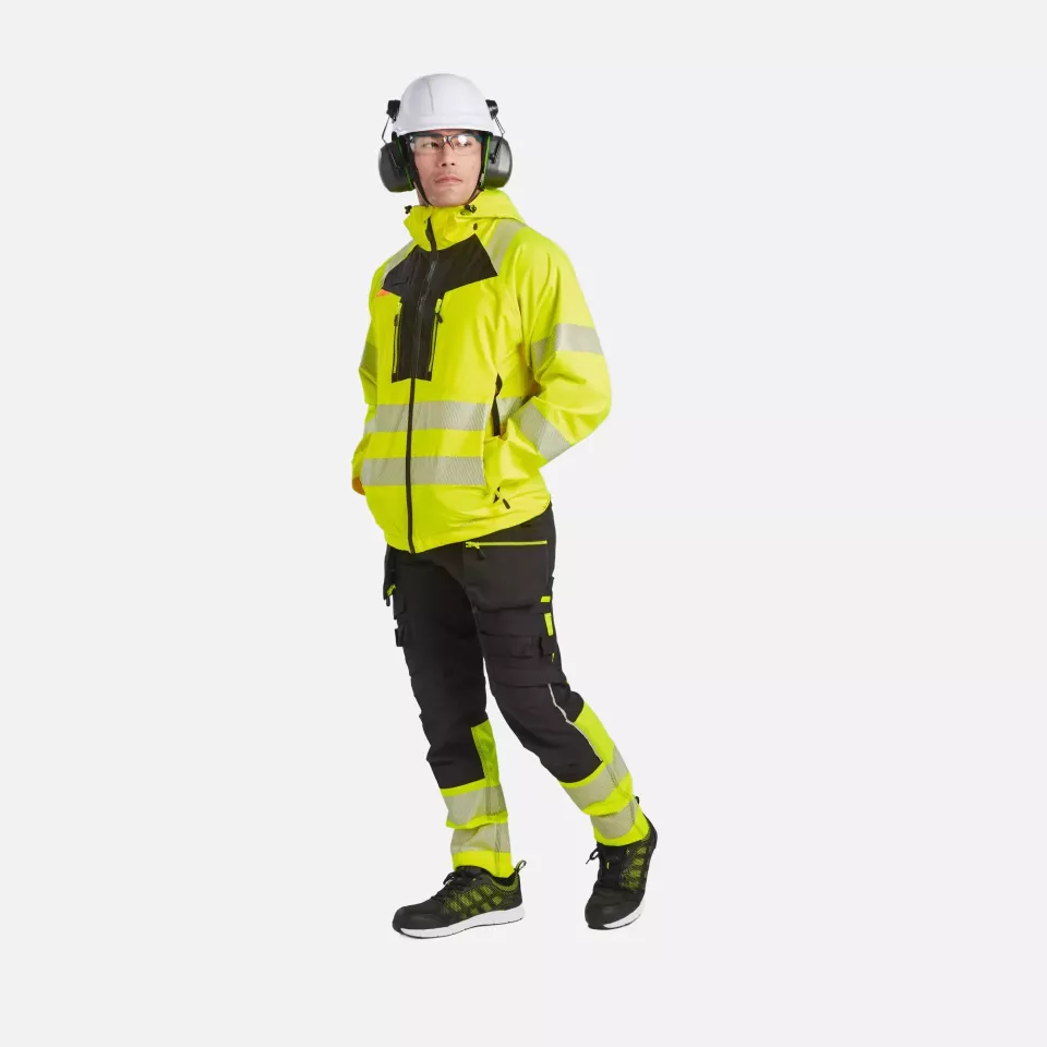 Portwest DX462YER, DX4 Hi-Vis Rain Jacket, Yellow, image 9, gallery thumbnail