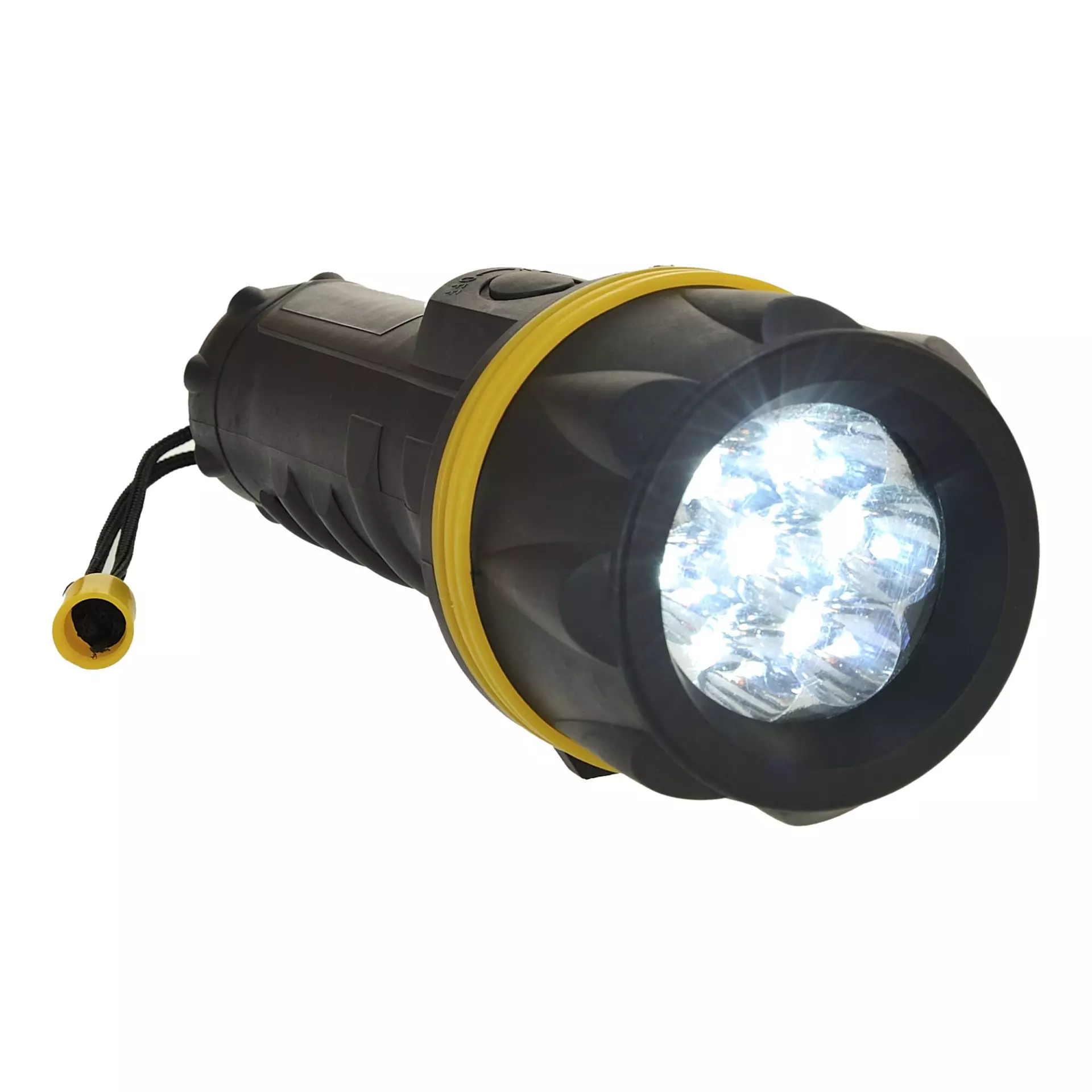 Portwest PA60YBR, 7 LED Rubber Torch, Yellow/Black, image 1