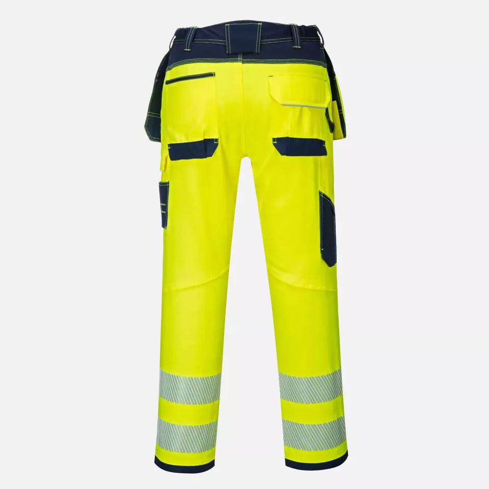 Portwest T501YNR, PW3 Hi-Vis Arbeitshose mit Holstertaschen, Gelb/Marine, image 2, gallery thumbnail