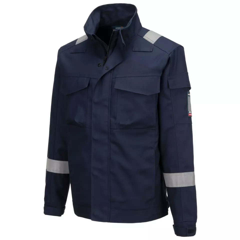 Portwest FR68NAR, Bizflame Industry FR Jacket, Navy, image 4, gallery thumbnail