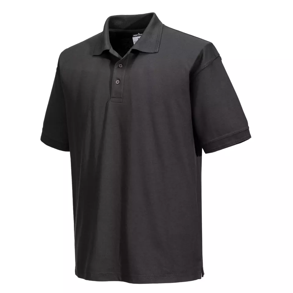 Portwest B210MGR, Naples Polo Shirt S/S, Metal Grey, image 3, gallery thumbnail