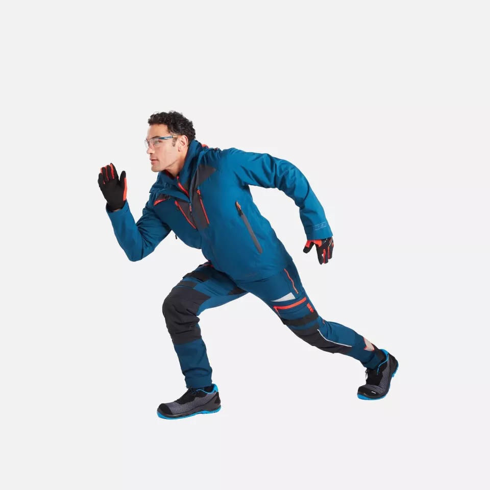 Portwest DX463MBR, DX4 Rain Jacket, Metro Blue, image 7, gallery thumbnail