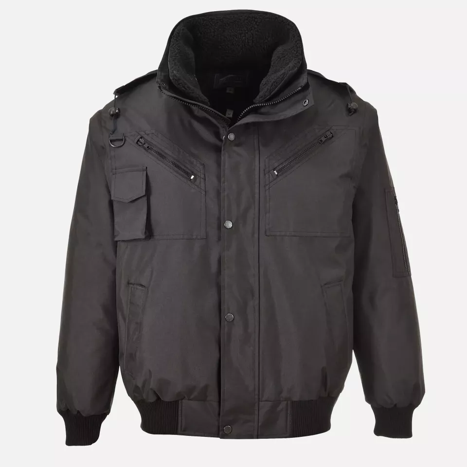 Portwest F465BKR, 3-in-1 Bomber Jacket, Black, image 10, gallery thumbnail