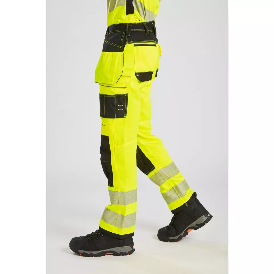 Portwest T501YBR, PW3 Hi-Vis Holster Pocket Work Trousers, Yellow/Black, image 7, gallery thumbnail