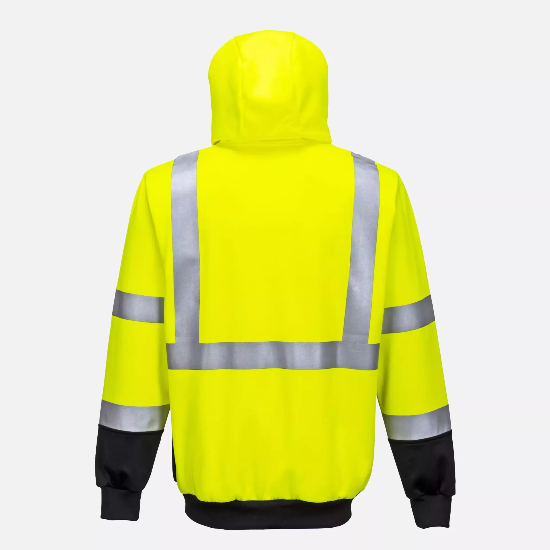 Portwest B315YBR, Hi-Vis Contrast Zipped Hoodie, Yellow/Black, image 3