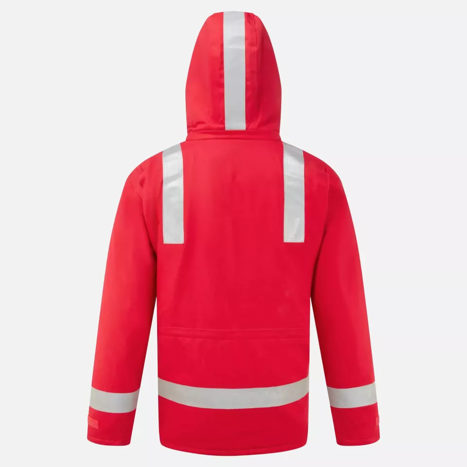 Portwest FR59RER, Bizflame Work Anti-Static FR Winter Jacket, Red, image 2, gallery thumbnail
