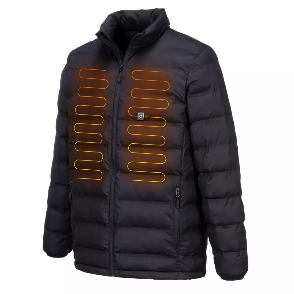Portwest S547BKR, Ultrasonic Heated Tunnel Jacket, Black, image 5, gallery thumbnail