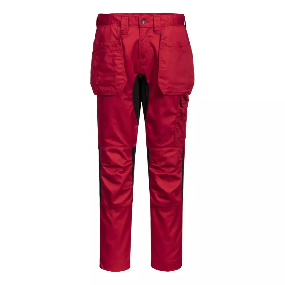 Portwest CD883DRR, WX2 Eco Stretch Holster Trousers, Deep Red, image 1, gallery thumbnail