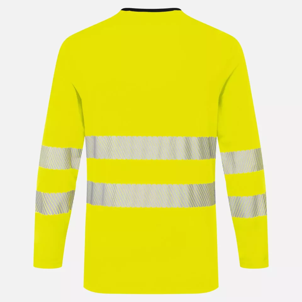 Portwest DX416YBR, DX4 Hi-Vis T-Shirt L/S, Yellow/Black, image 2, gallery thumbnail