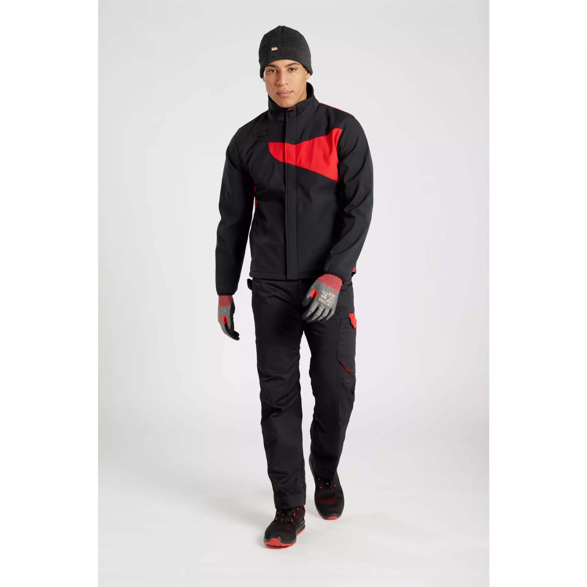 Portwest PW271BDR, PW2 Softshell (2L), Black/Red, image 3