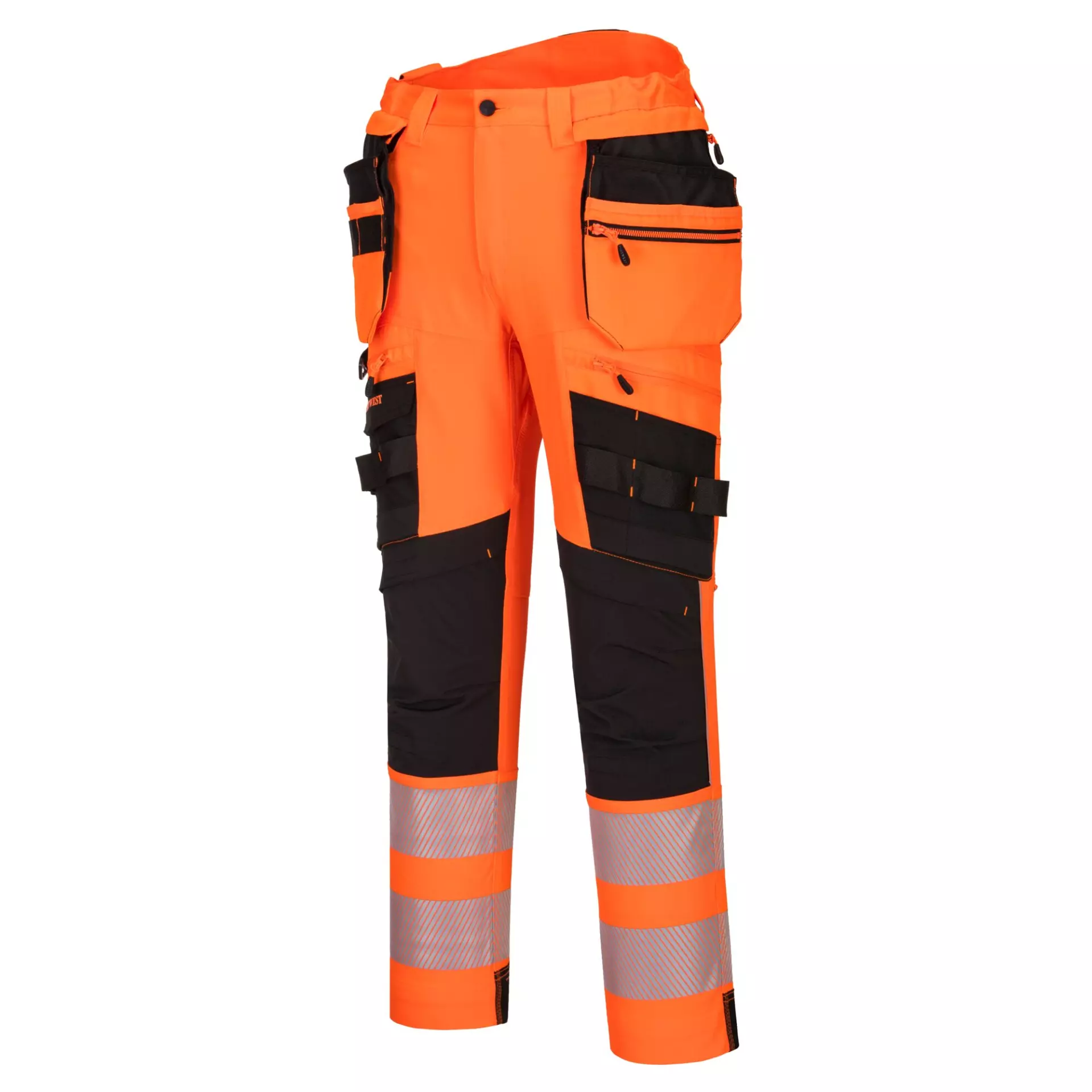 Portwest DX442OBR, DX4 Hi-Vis Hose mit abnehmbaren Holstertaschen, Orange/Schwarz, image 3