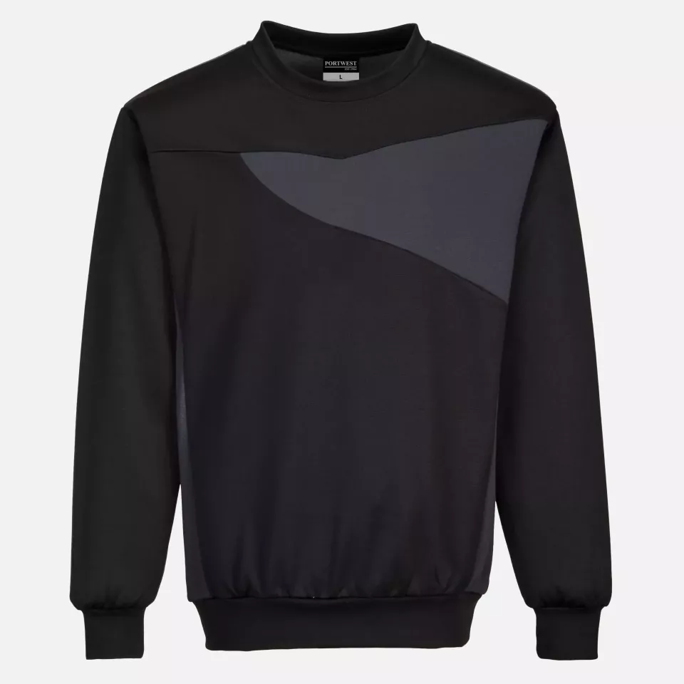 Portwest PW273BZR, PW2 Sweatshirt, Black/Zoom Grey, image 1, gallery thumbnail
