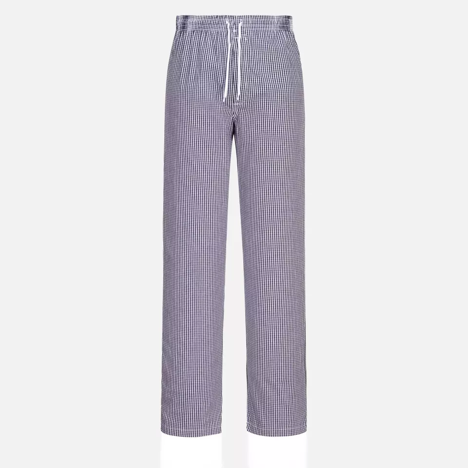 Portwest C079CHR, Chef's Bromley Trousers, Blue Check, image 1, gallery thumbnail