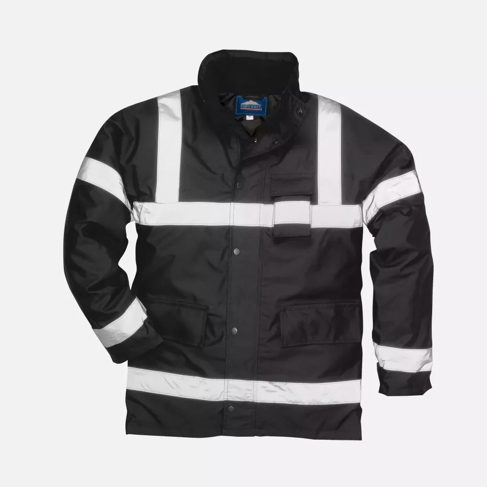 Portwest S433BKR, Iona Lite Traffic Jacket, Black, image 3, gallery thumbnail