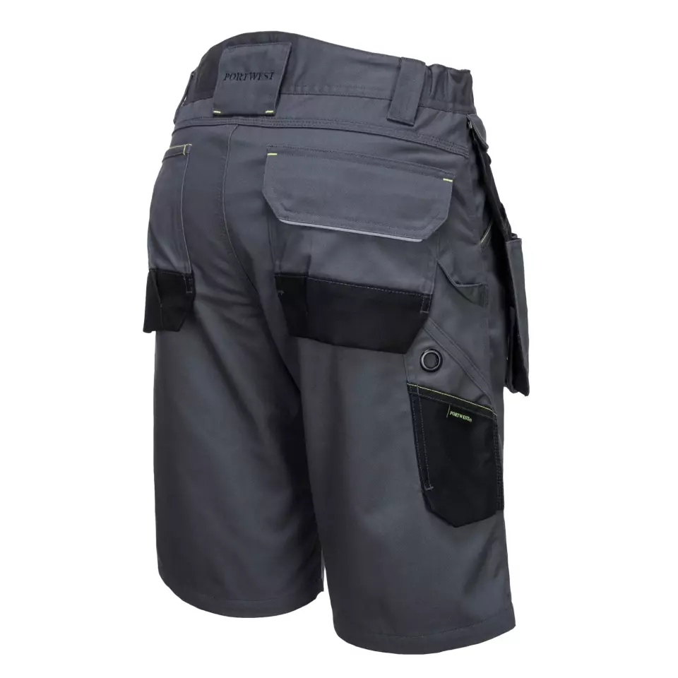 Portwest PW345ZBR, PW3 Holster Work Shorts, Zoom Grey/Black, image 4, gallery thumbnail