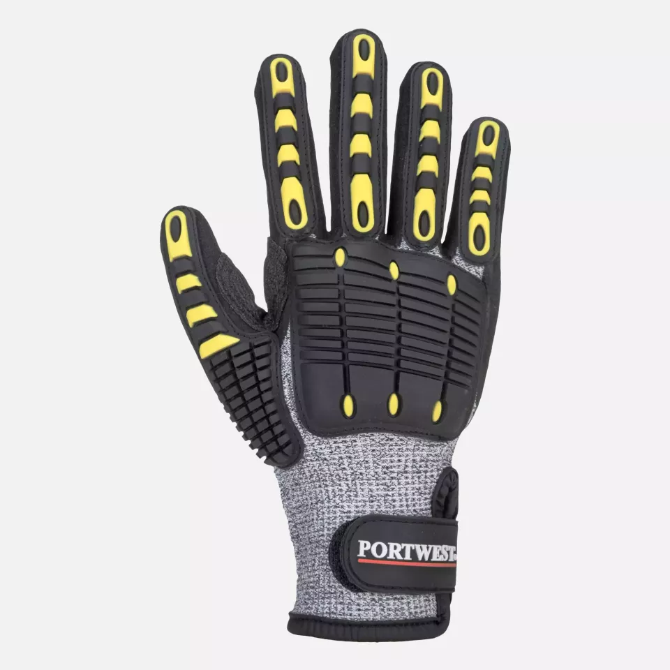 Portwest A722G8R, Anti Impact Cut Resistant Glove, Grey/Black, image 1, gallery thumbnail