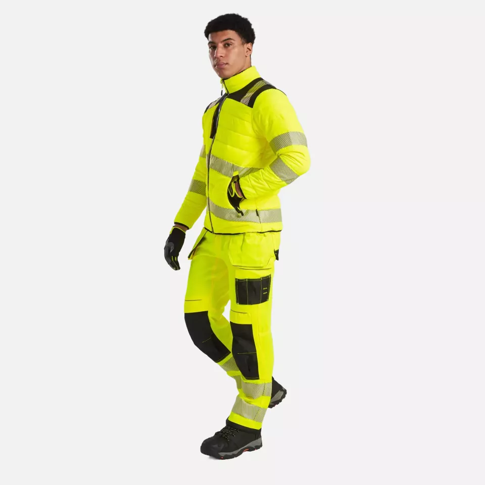 Portwest PW371YBR, PW3 Hi-Vis Baffle Jacket, Yellow/Black, image 6, gallery thumbnail
