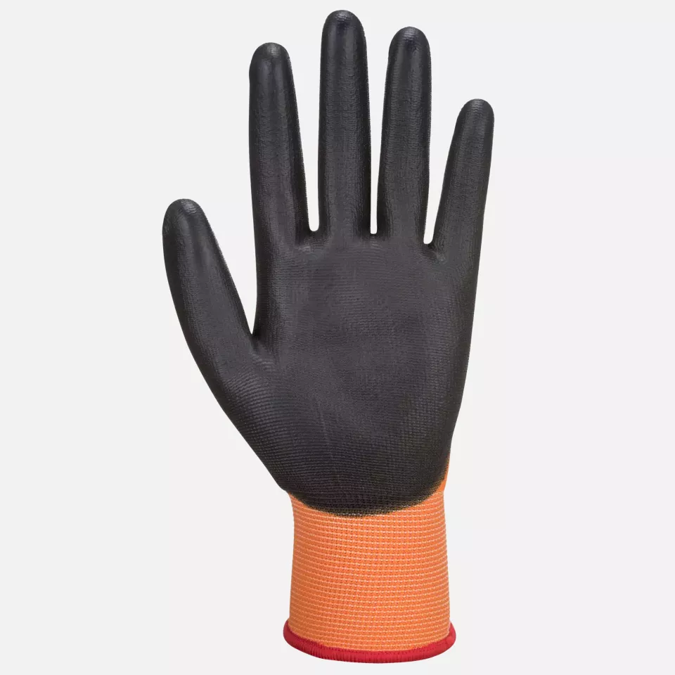 Portwest A120O8R, PU Palm Glove, Orange/Black, image 2, gallery thumbnail