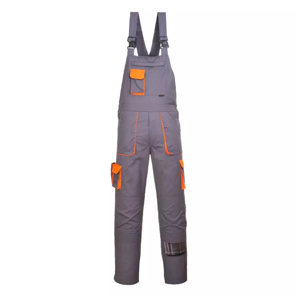 Portwest TX12GRR, Texo Contrast Bib and Brace, Grey, image 1, gallery thumbnail