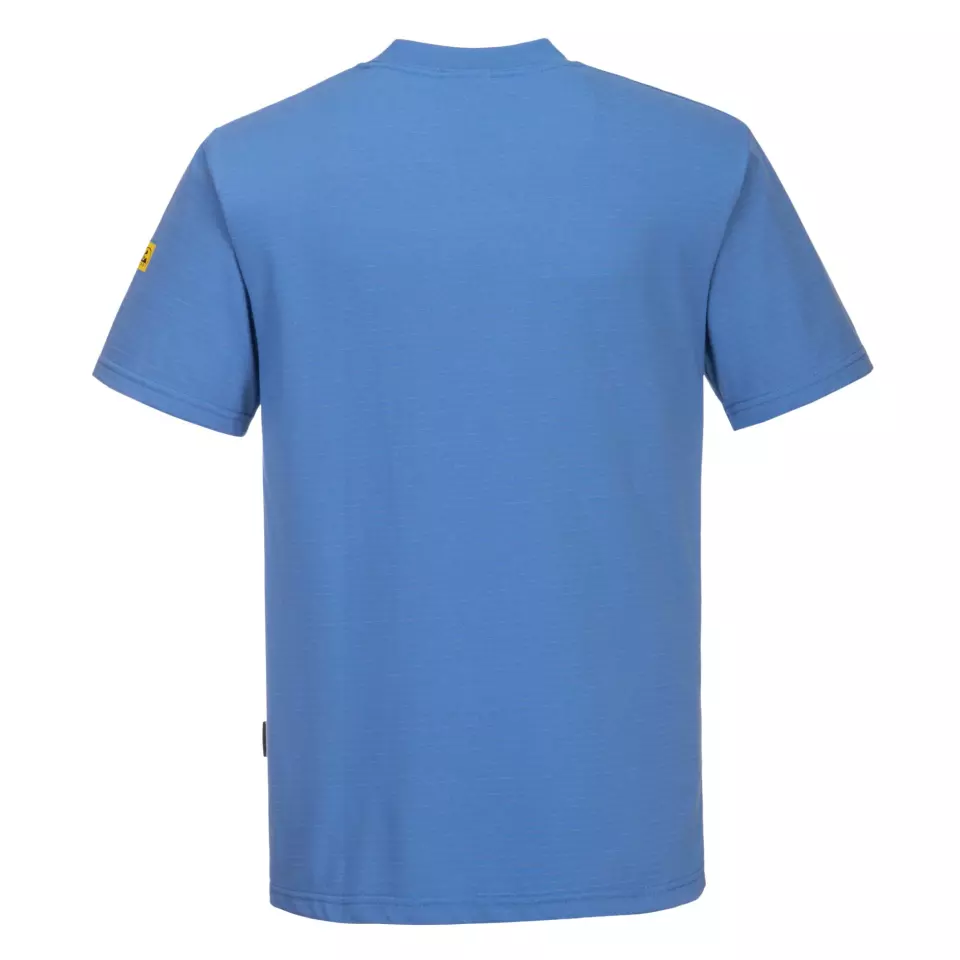 Portwest AS20HBR, Anti-Static ESD T-Shirt S/S, Hamilton Blue, image 2, gallery thumbnail
