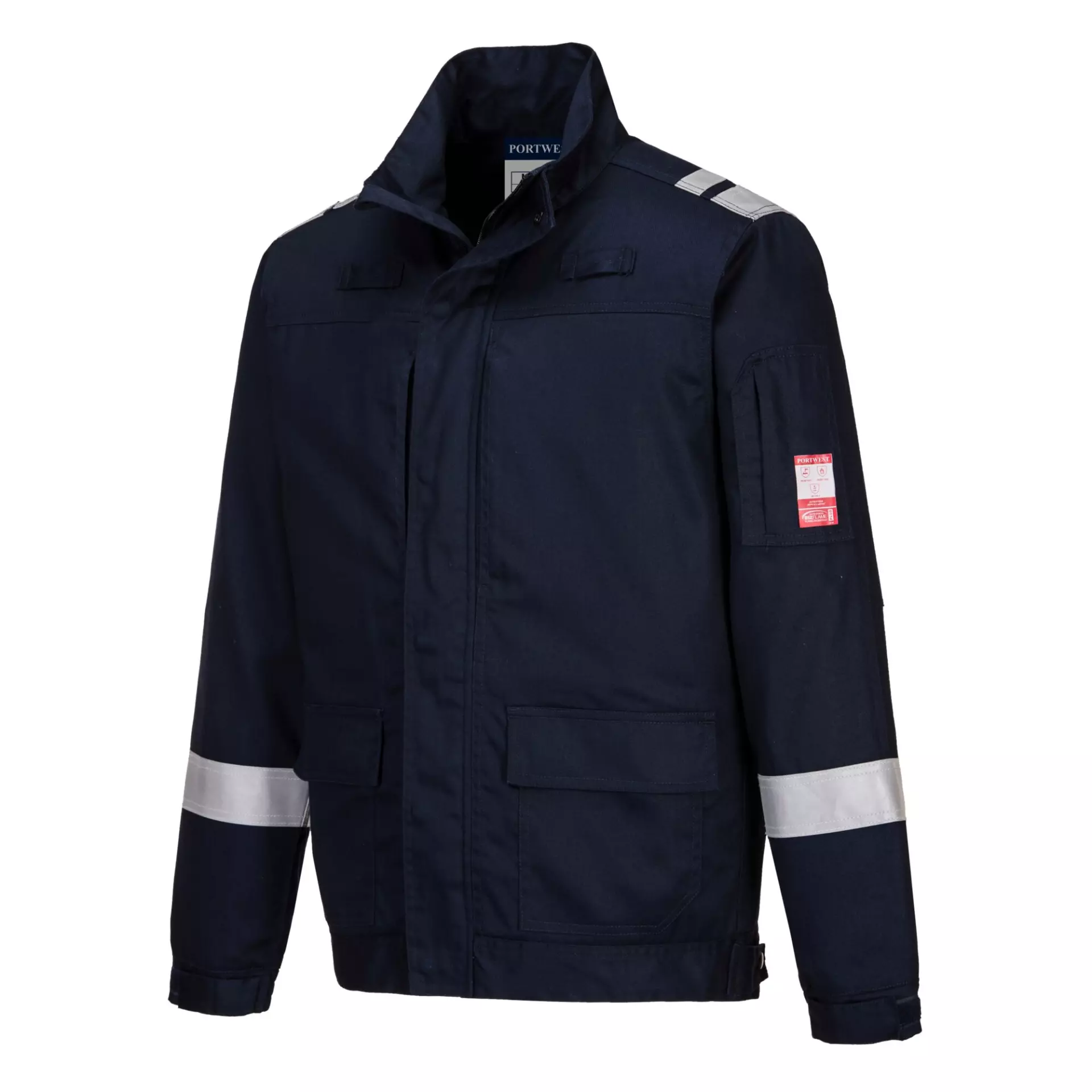 Portwest FR601NAR, Bizflame Work Lightweight Stretch Panelled FR Jacket, Navy, image 3