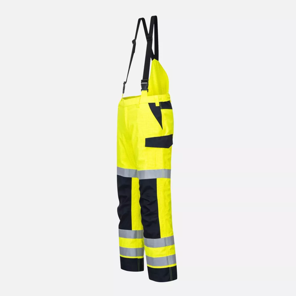 Portwest MV71YNR, Modaflame Rain Multi Norm Arc Trousers, Yellow/Navy, image 4, gallery thumbnail