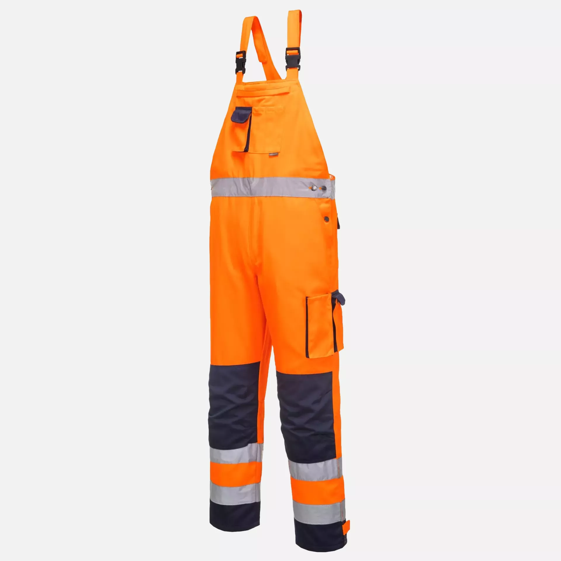 Portwest TX52ONR, Dijon Hi-Vis Contrast Work Bib and Brace, Orange/Navy, image 4
