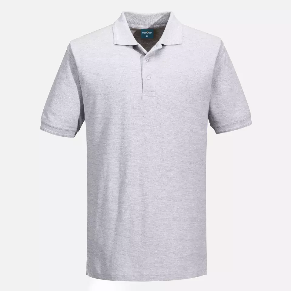 Portwest B210HGR, Naples Polo Shirt S/S, Heather Grey, image 1, gallery thumbnail