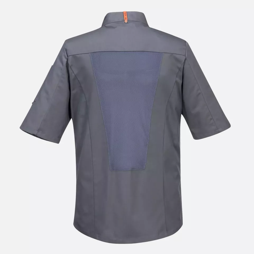 Portwest C738SGR, MeshAir Pro Kochjacke Kurzarm, Schiefergrau, image 2, gallery thumbnail